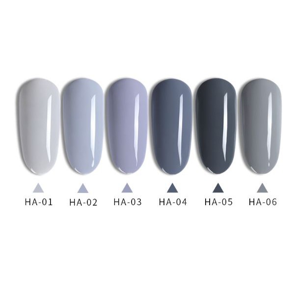 Sơn móng gel AS xám HA 6 màu lẻ chai 15ml, hàng chính hãng