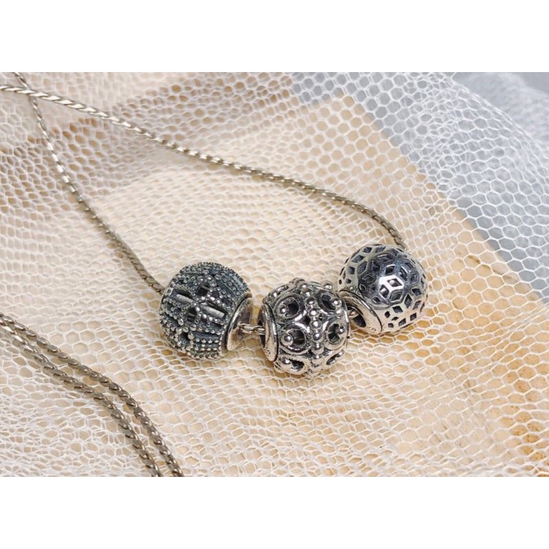 Charm bạc 925 lõi cao su, xỏ vòng Essance Pan