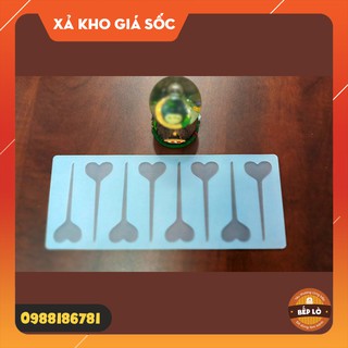 Khuôn silicon tạo hình socola trang trí bánh kem - gậy trái tim nhỏ