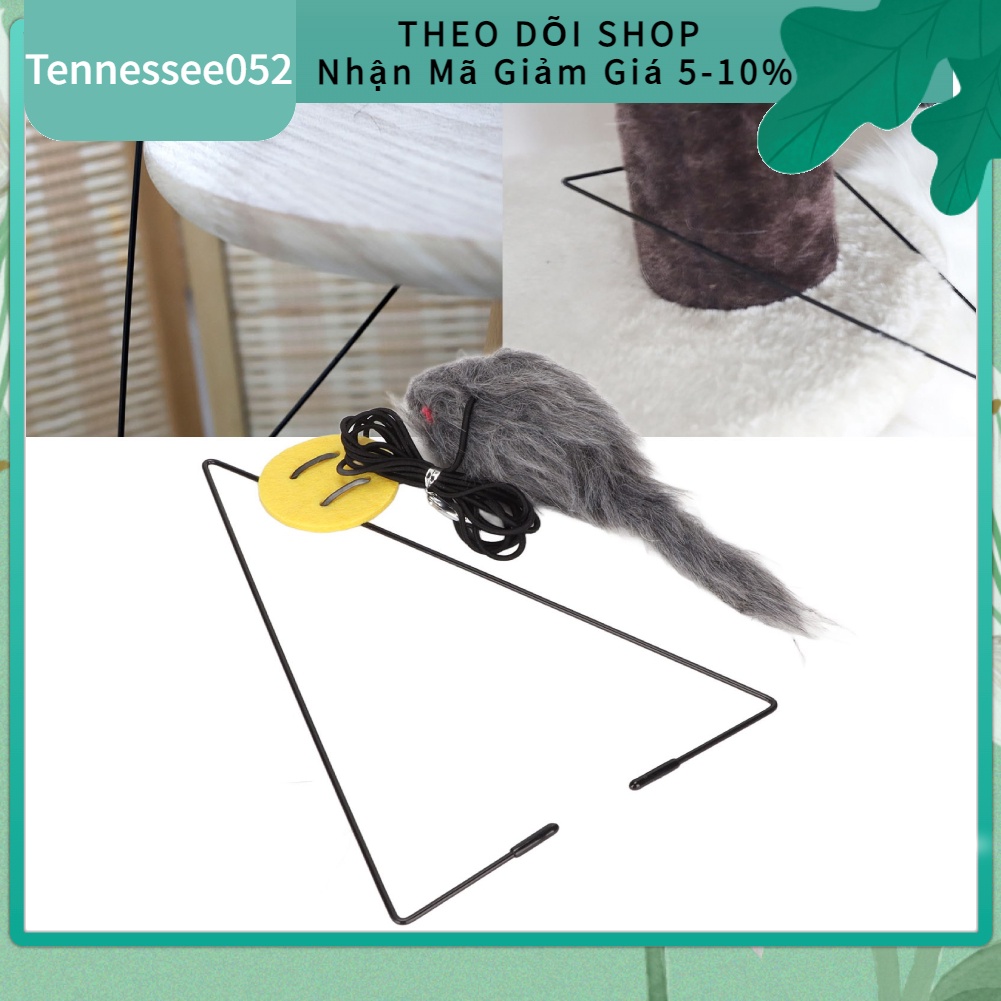 Đồ chơi chuột treo cửa tùy chỉnh có thể thu vào kèm móc hình tam giác cho mèo