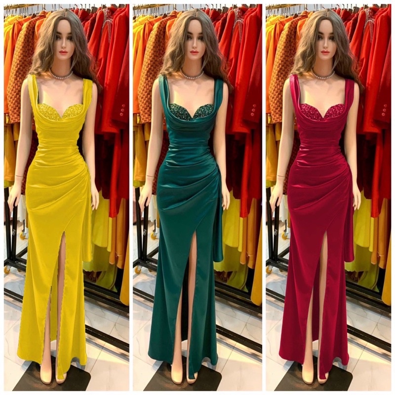 Đầm maxi body dạ hội dự tiệc siêu xinh kết cườm TRIPBLE T DRESS - size S/M/L - MS218Y