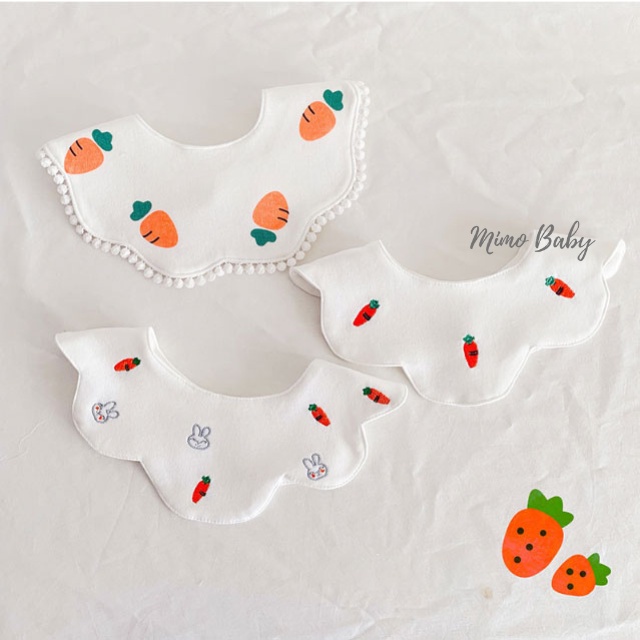 Set 3 yếm cổ cotton cao cấp họa tiết dễ thương cho bé YC13 Mimo Baby