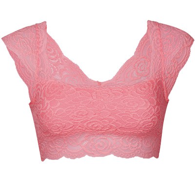 Áo lót nữ - Áo Bra Không Gọng Ren Dây To Bản Dáng Croptop Mặc Đi Biển Đi Chơi BR028