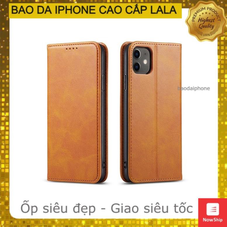 Bao da trơn iphone 12/12 Pro/12 Promax nắp gập dạng ví sạng trọng | BigBuy360 - bigbuy360.vn