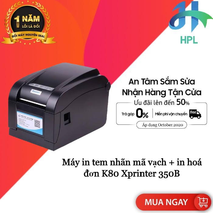 Máy in tem nhãn mã vạch Xprinter 350B