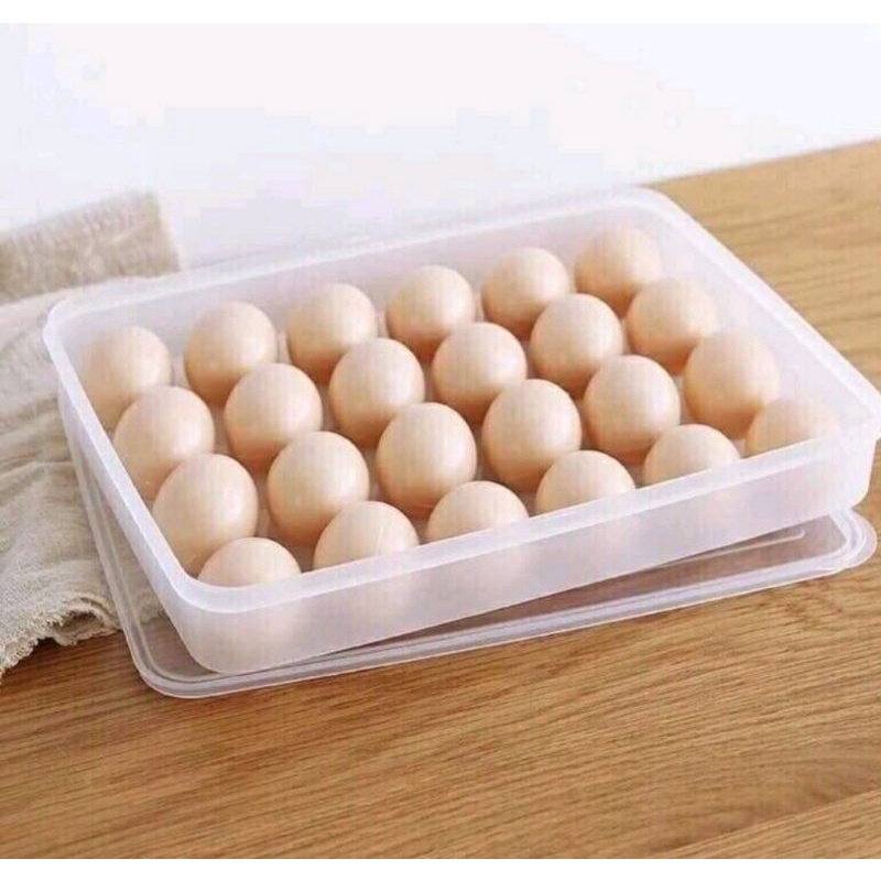 Hộp đựng trứng 24 quả có nắp đậy nhựa Việt Nhật, khay bảo quản trứng không bị
