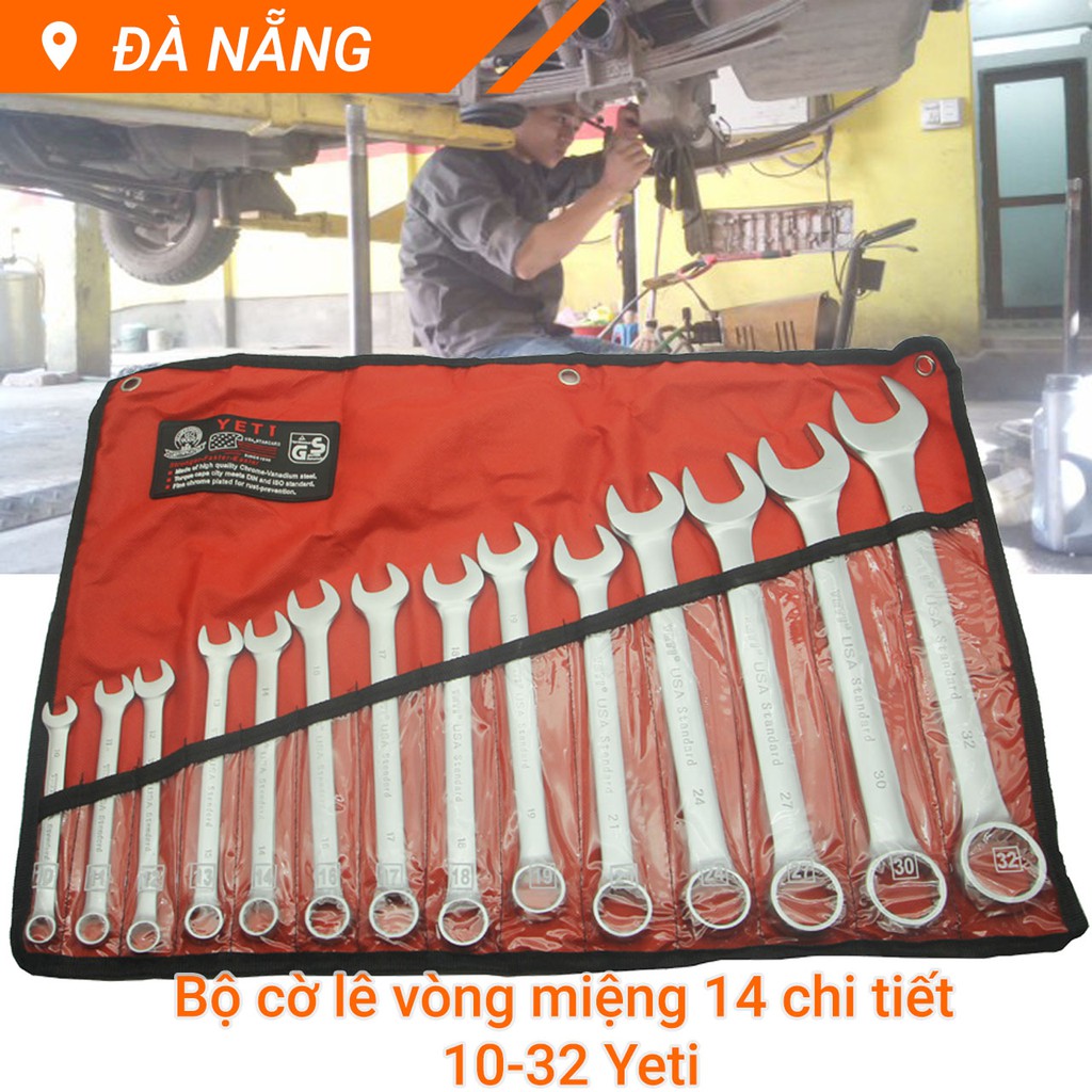 Bộ cờ lê vòng miệng 14 chi tiết 10-32 Yeti