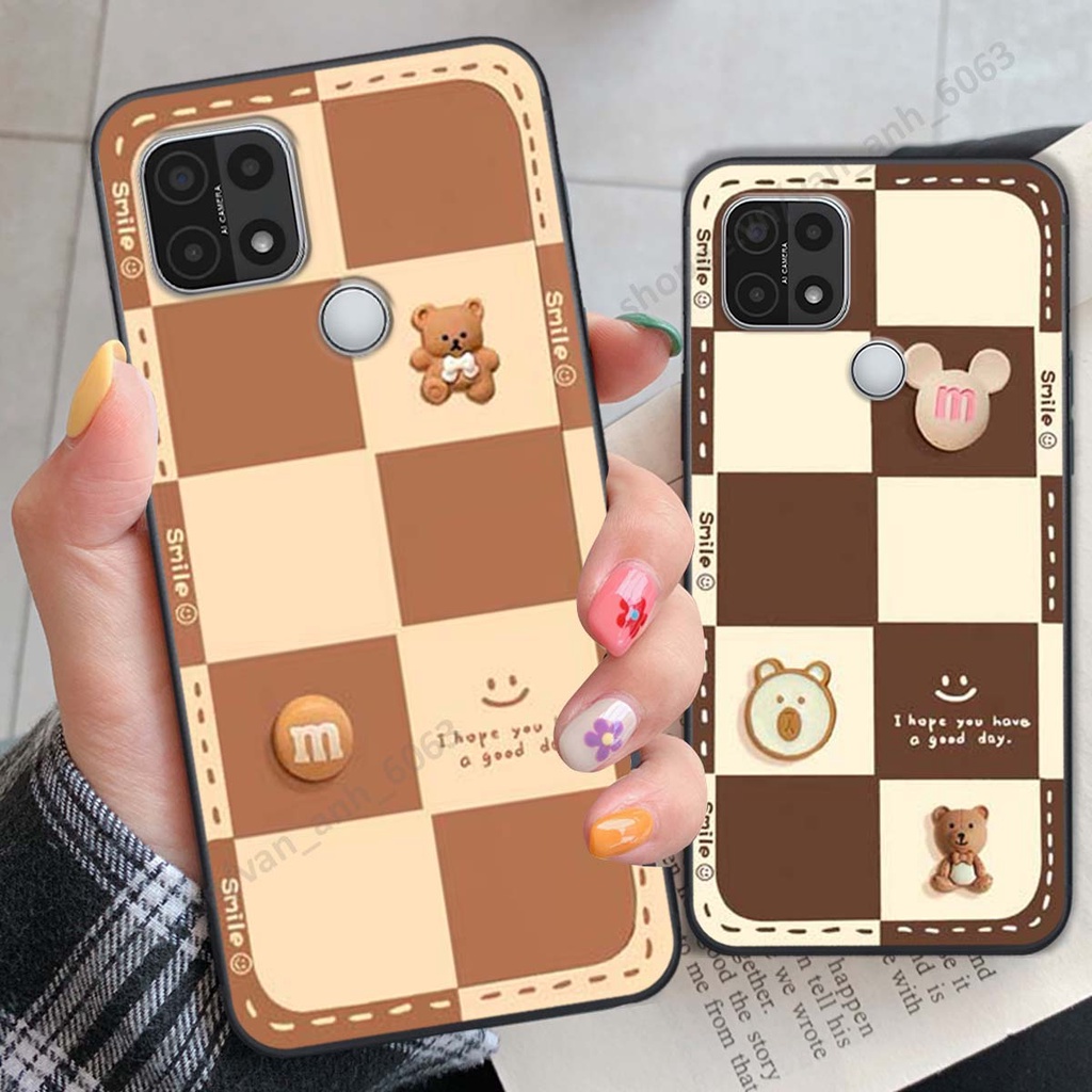 Ốp lưng Oppo A15 / A15s hình gấu, kẹo dễ thương cute