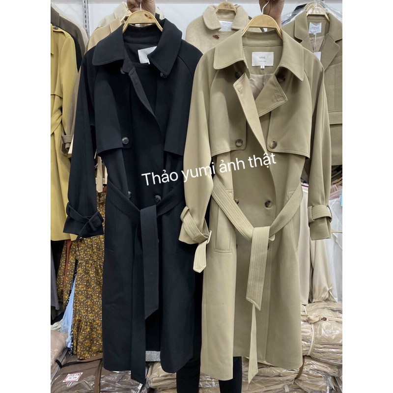 Áo mangto kaki đai tay cao cấp chuẩn VANE