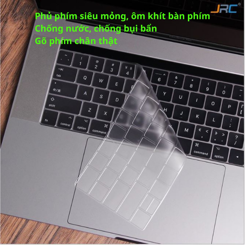 Phủ phím macbook chính hãng JRC chống nước, chống bụi bẩn. Lót bàn phím macbook mỏng, nhẹ, ôm khít bàn phím