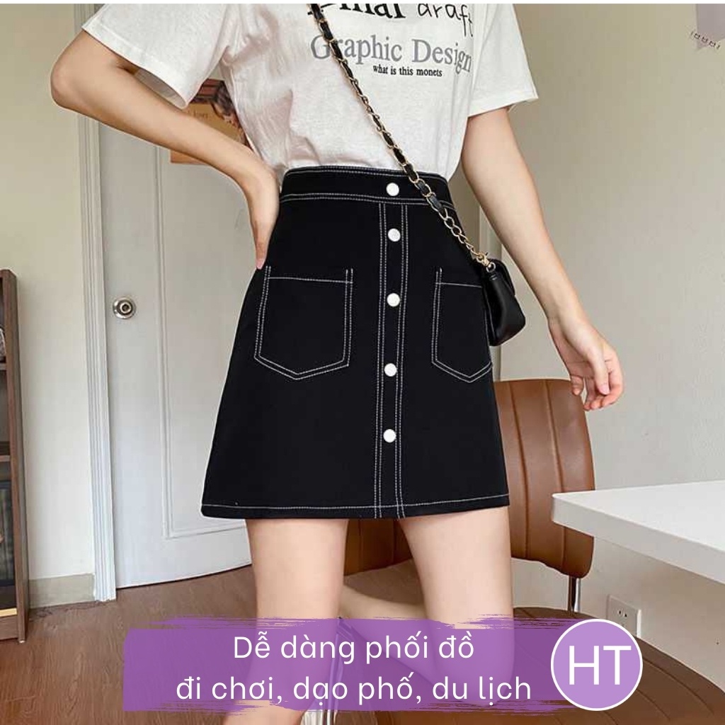 Chân váy chữ A ❤️ nữ ngắn chỉ viền trẻ trung cá tính HT2 | BigBuy360 - bigbuy360.vn
