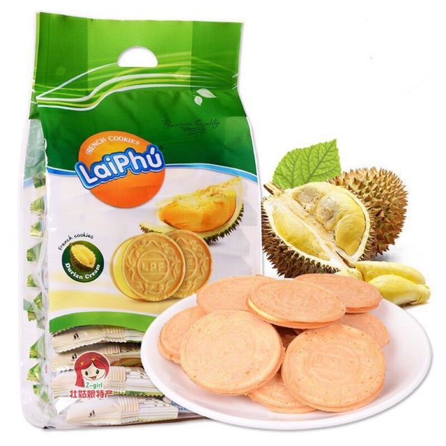 Bánh quy sầu riêng Lai Phú, gói 350gr