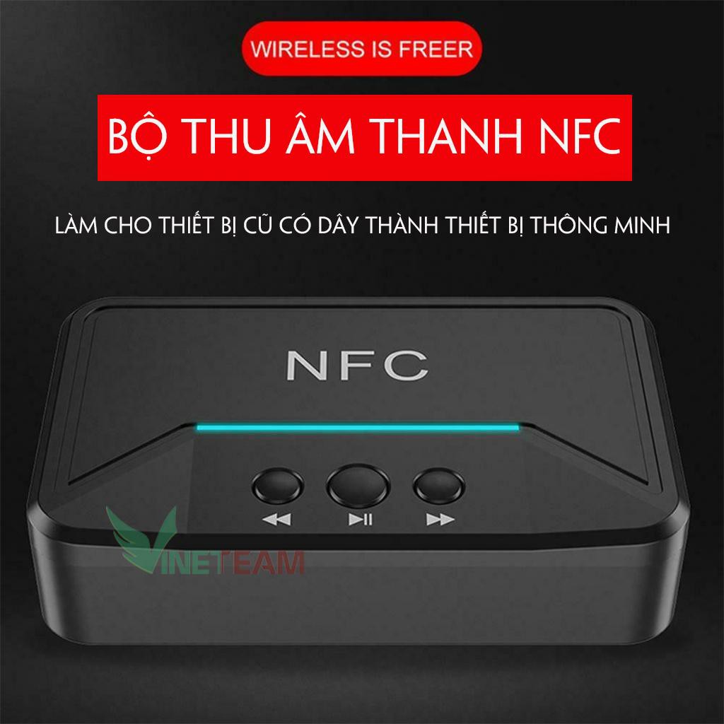 Thiết bị nhận Bluetooth, NFC cho loa và Amply BT200 - Hộp Bluetooth âm thanh không dây BT200 NFC V5.0 -DC4085