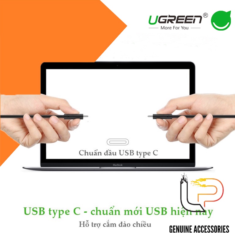 Cáp chuyển USB Type C sang LAN 10/100 Mbps Ethernet dài 40CM UGREEN 30287