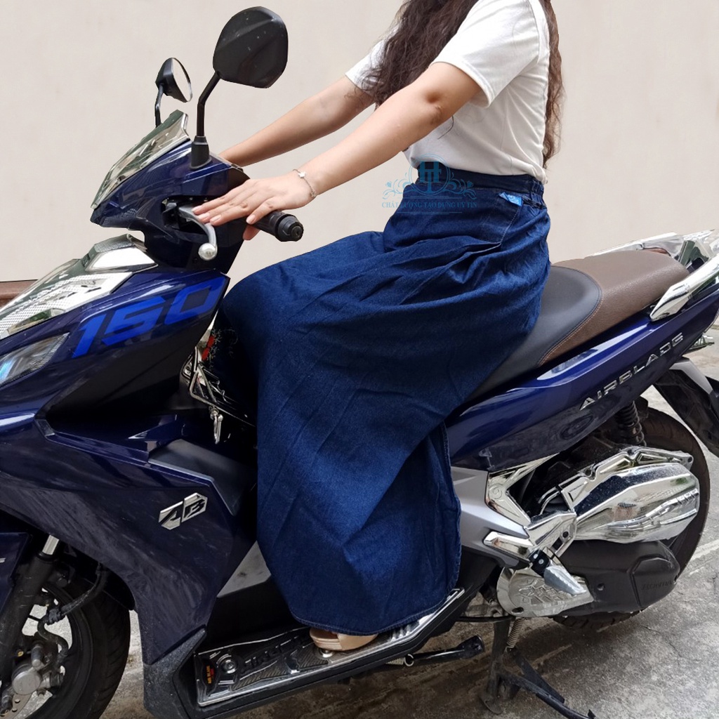 Váy Chống Nắng Thời Trang Nữ Cao Cấp Vải Jean Mềm Đẹp Có Nút Bấm Chắc Chắn H&amp;T Fashion