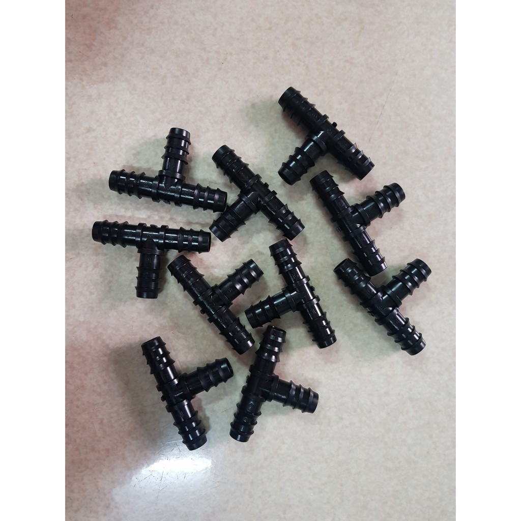 Tê nối ống LDPE 16mm dùng trong hệ thống tưới tự động
