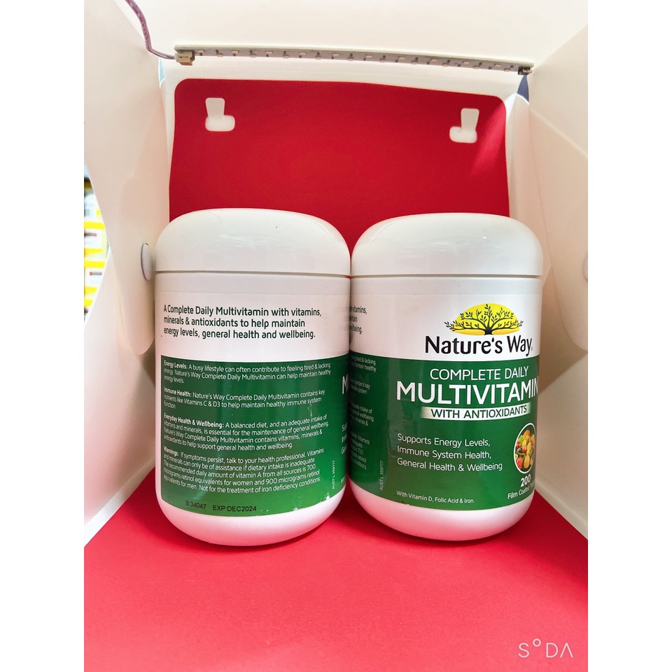 Vitamin Tổng Hợp Và Tảo Xoắn Nature’s Way Multivitamin 200 viên