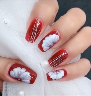 Cọ vẽ hoa Cúc trên móng, trang trí móng làm nails