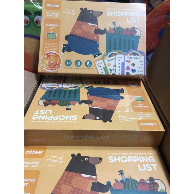 Trò  chơi thẻ đi chợ chính hãng mideer Shopping list