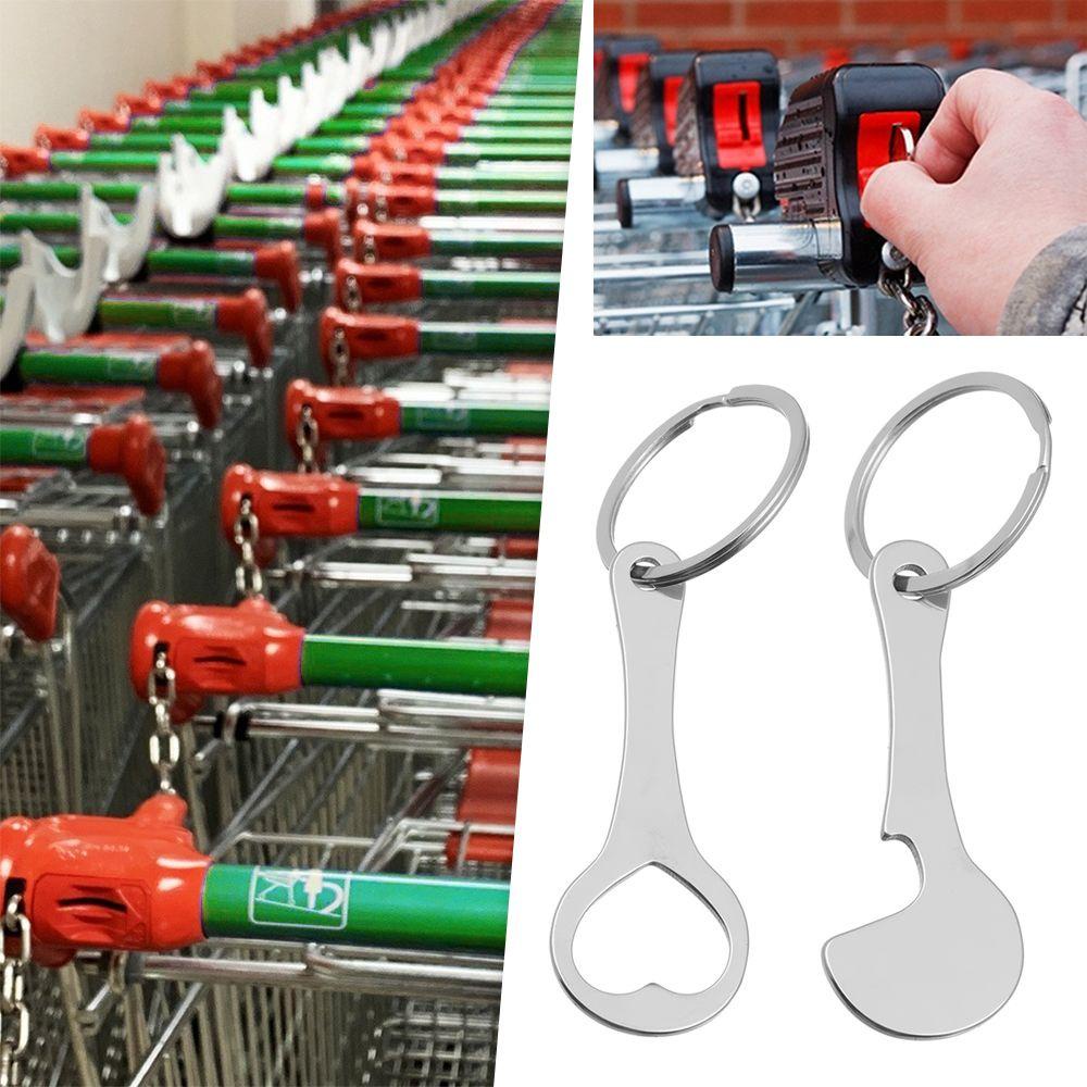 LAY Set 2 Móc Khóa Kim Loại Cho Xe Đẩy Mua Sắm