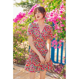 OLV - Đầm Floral Ruching Dress