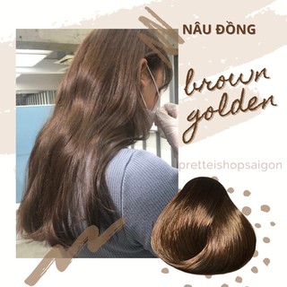 [kèm Trợ Nhuộm+Ủ Tóc] Kem Nhuộm Tóc Màu NÂU ĐỒNG - Phủ Bạc / Cân Bằng