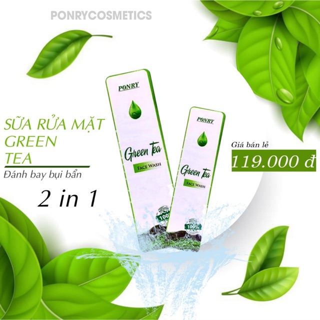 Sữa rửa mặt tạo bọt + tẩy trang Ponry (Kèm quà)