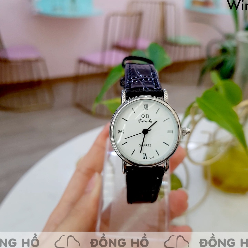 Đồng hồ nữ chính hãng QB dây da đeo tay chống nước thời trang giá rẻ