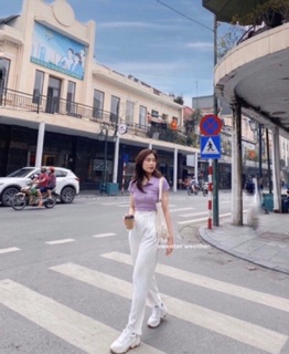 ÁO CROP CỔ BẺ (KÈM HÌNH THẬT)
