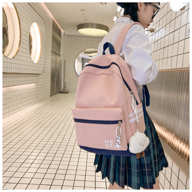 Ba Lô Đi Học Kiểu Dáng Đơn Giản Dễ Thương Chất Lượng Cao