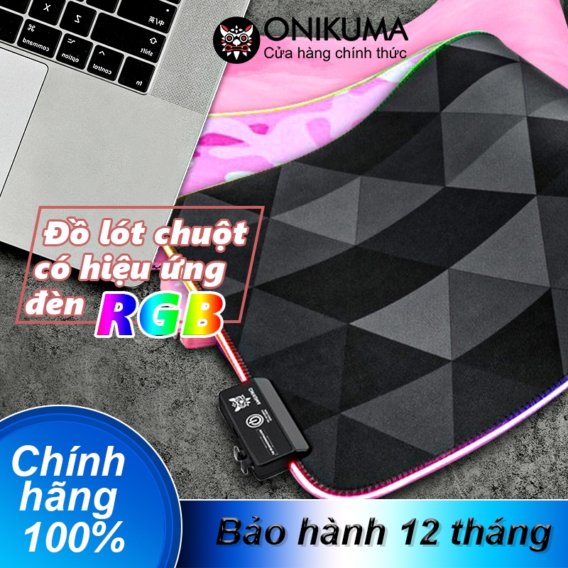 Tấm Lót Chuột Chơi Game Onikuma G5 80*30cm Có Đèn RGB
