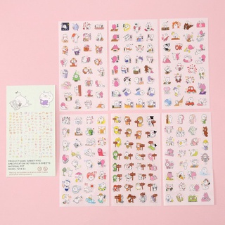 Set 6 tờ sticker Rabit King