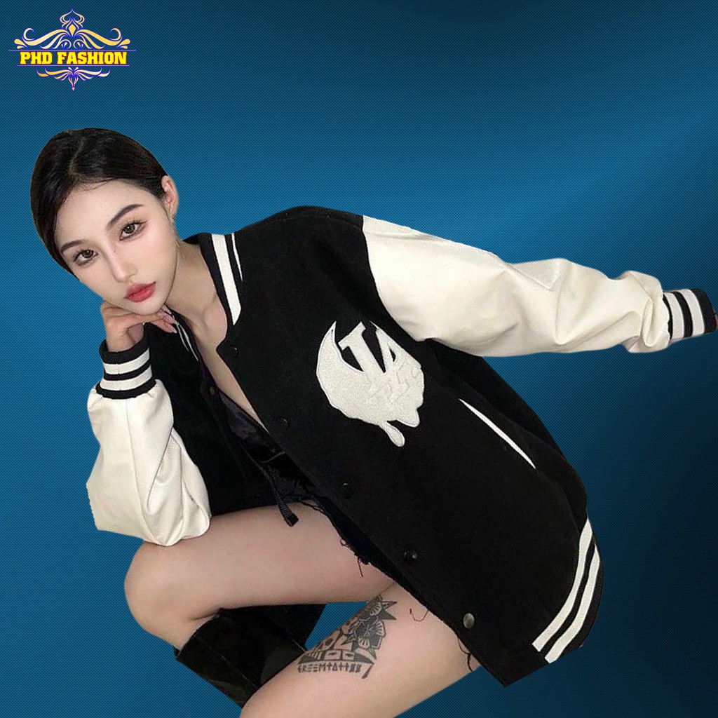 Áo bomber unisex vải dù 2 lớp không bong tróc chất vải mịn giữ ấm tốt (màu đen), cam kết video kèm ảnh thật Phd1 | BigBuy360 - bigbuy360.vn