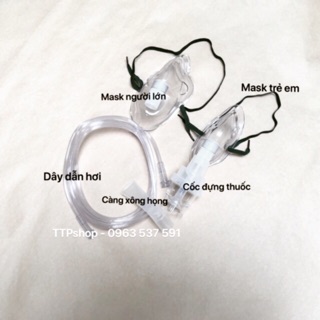 Bộ mask khí dung, phụ kiện cho các loại máy xông khí dung (dành cho người lớn và trẻ em)
