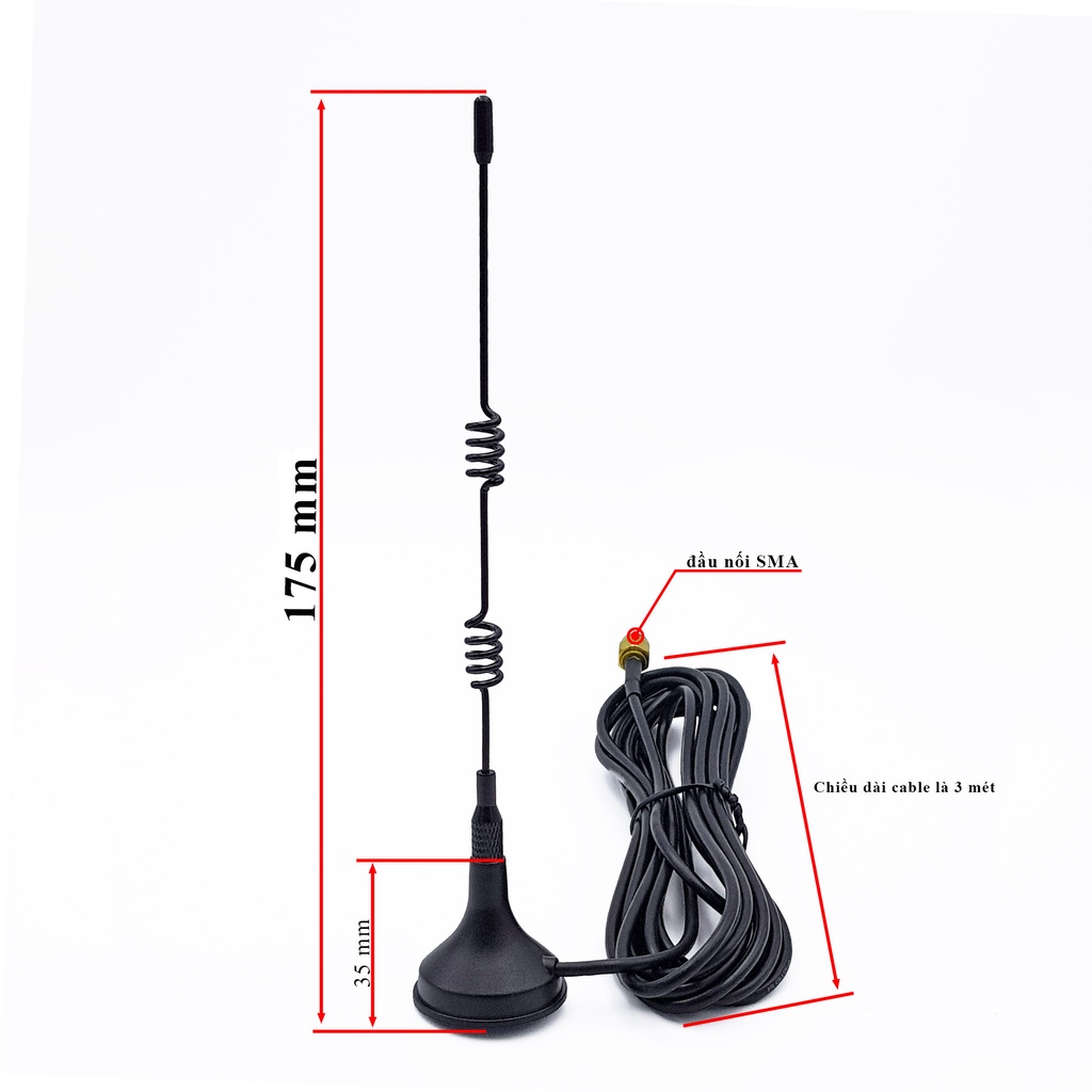 Anten Lora RF 433mhz SMA 5dBi 14.5cm - 7dBi 17.5cm - 12dBi 31cm