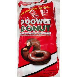 BÁNH DONUT DOOWEE PHỦ SÔ CÔ LA NHÂN KEM TRỨNG