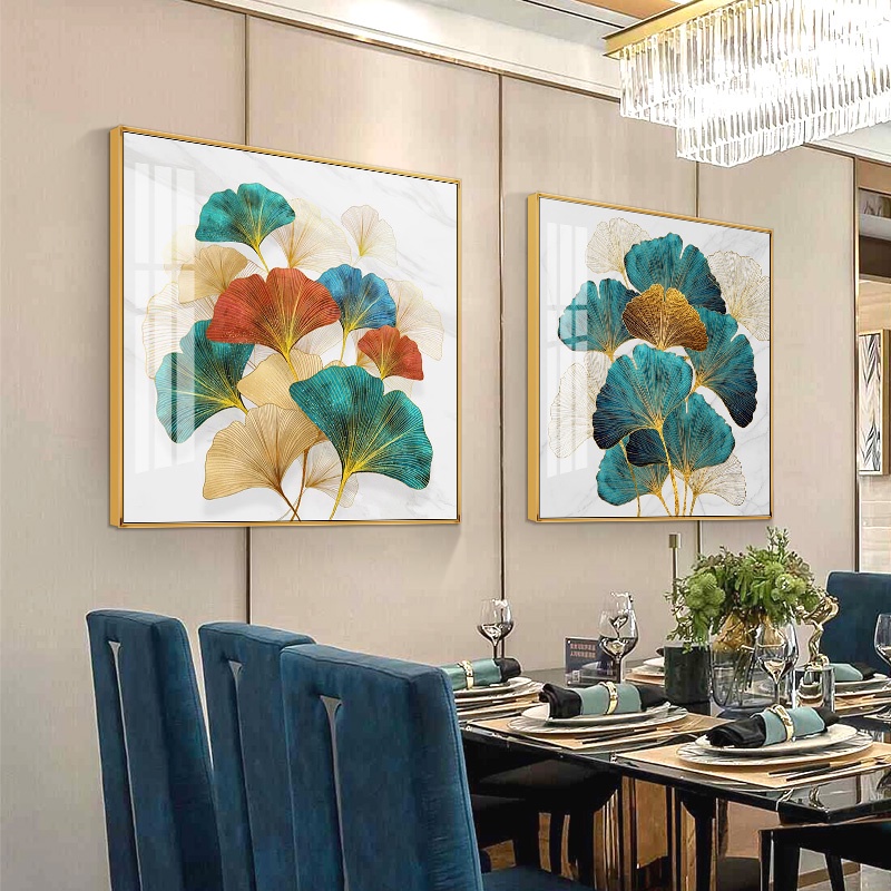 Tranh Tráng Gương Lá bạch Quả May Măn Phong Cách Độc Đáo Trang Trí Phòng Khách/ Phòng Ngủ/ Bàn Ăn/ Làm Quà tặng