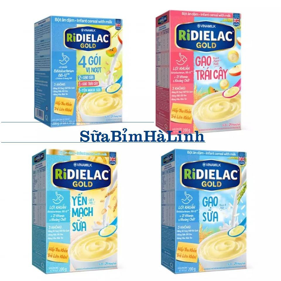 Bột ăn dặm RIDIELAC Vinamilk Đủ Vị ( hộp giấy 200g )