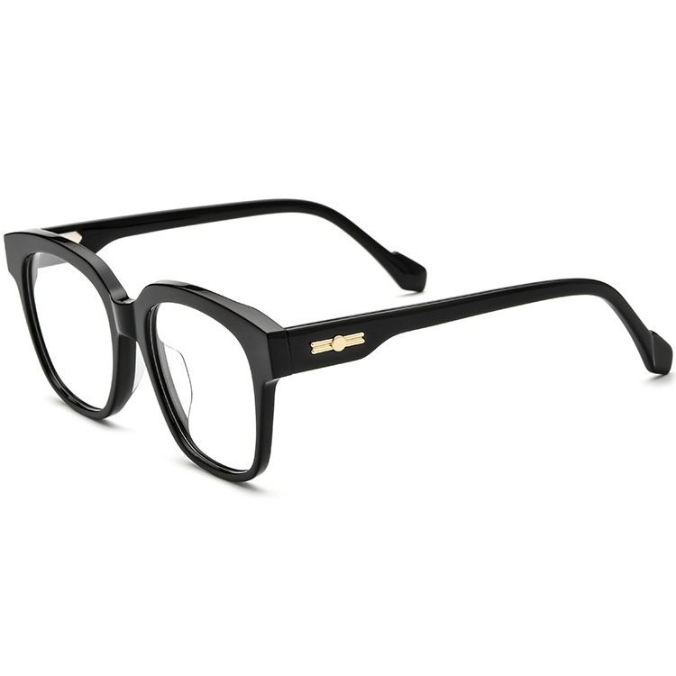 Mắt kính gọng vuông chữ V Thời Trang BORREGLS - kính mát không độ hai chấm hot trend chống ánh sáng xanh và tia UV400