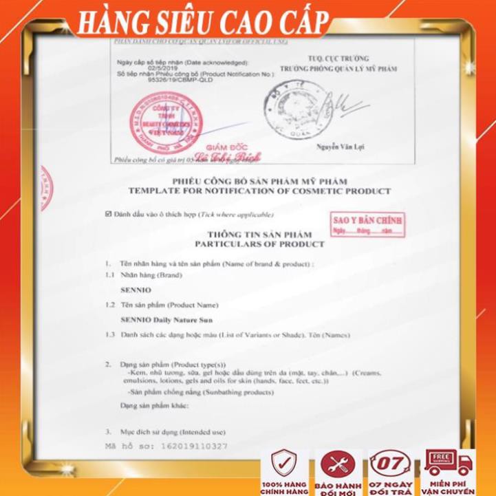 [TẶNG KÈM ĐẶC BIỆT] Kem chống nắng trắng da kiềm dầu sennio/Kem chống nắng cho da dầu da mụn đa năng cao cấp