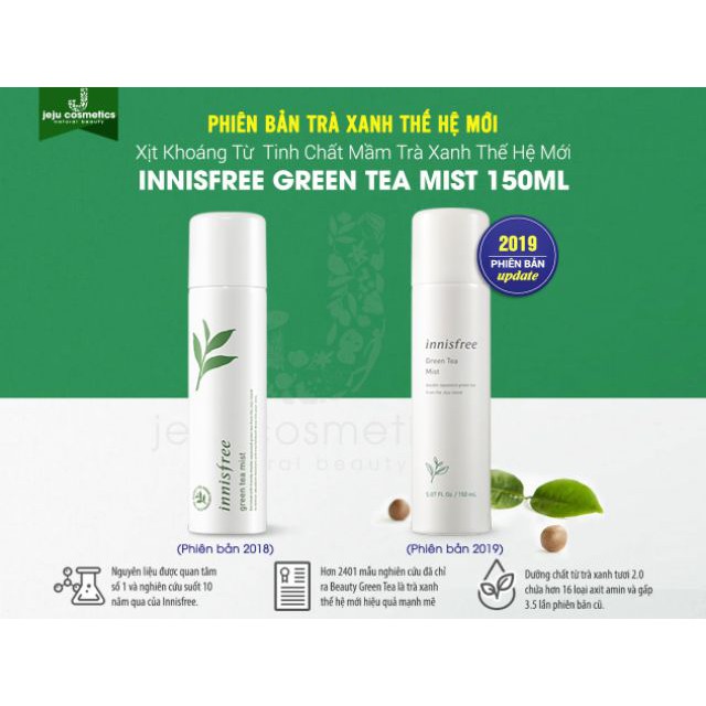 Xịt Khoáng Trà Xanh Innisfree Green Tea Mineral Mist | BigBuy360 - bigbuy360.vn
