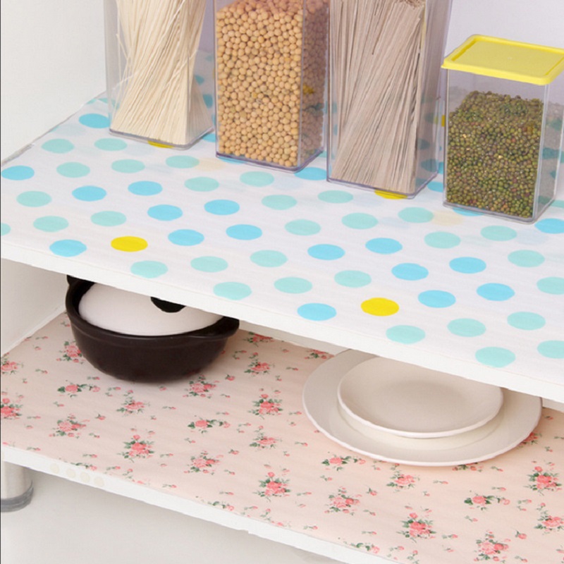 Giấy lót ngăn tủ kéo/tủ quần áo/tủ chén/tủ lạnh 30cm*300cm DIY chống khuẩn không trượt dùng trong nhà bếp tại nhà | BigBuy360 - bigbuy360.vn