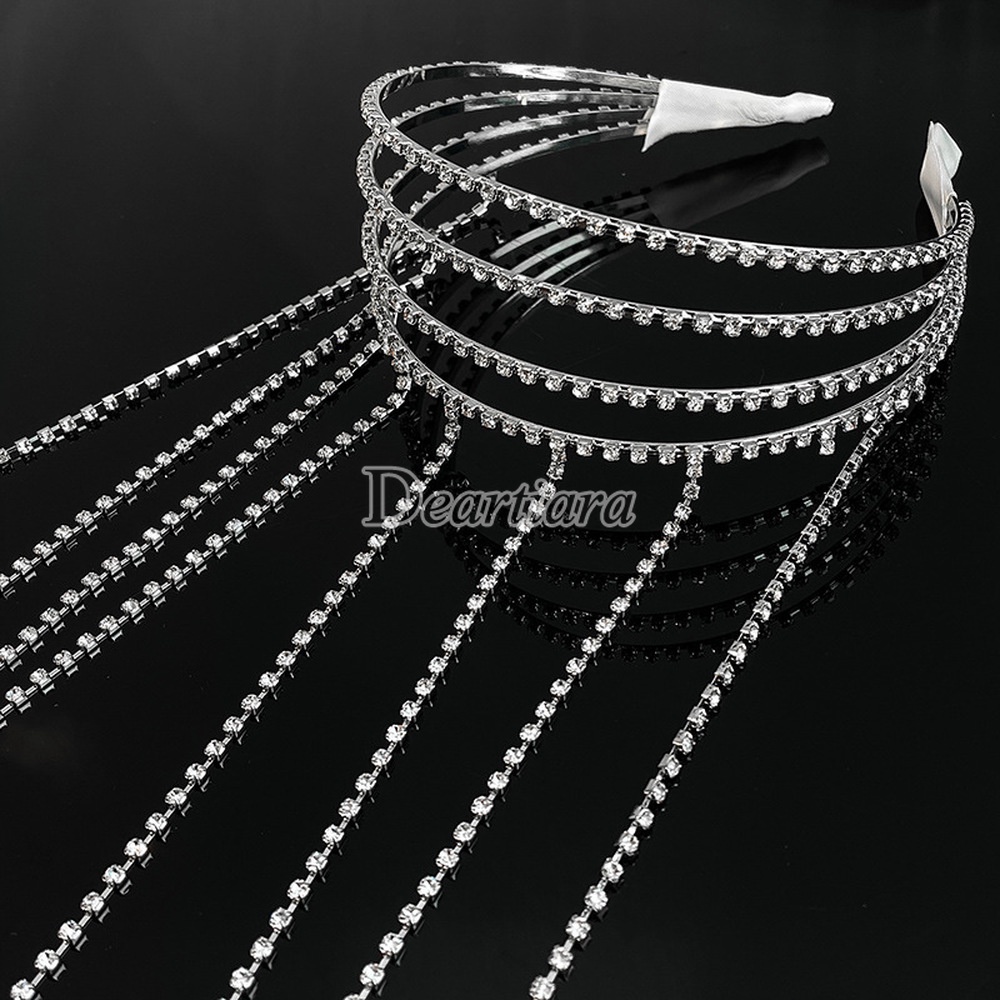 Băng Đô Dây Kim Loại Đính Đá Thời Trang Nữ Tính