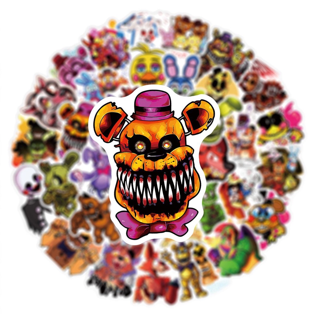 3styles 50Pcs Five Nights at Freddy's FNAF Security Breach Graffiti Sticker For Phone Luggage