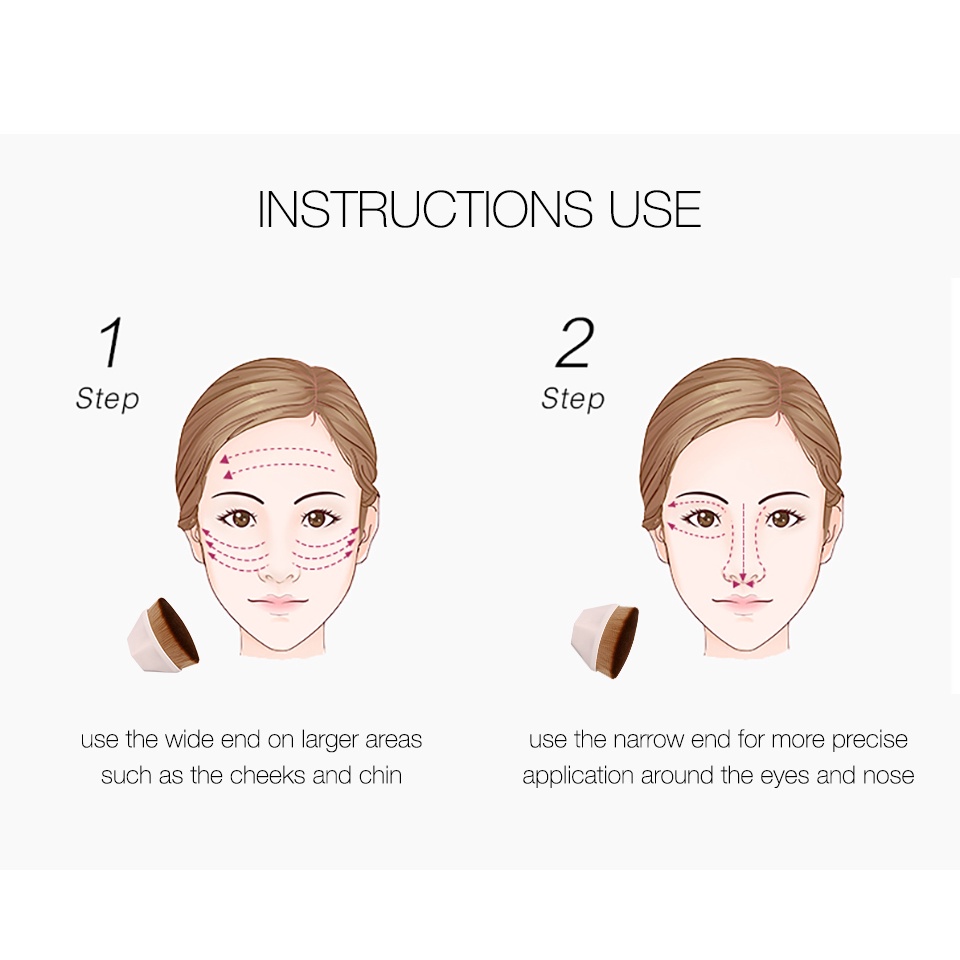 Cọ trang điểm MAANGE tán kem nền chuyên dụng đầu siêu mềm mịn