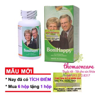 BoniHappy - hỗ trợ Giảm mất ngủ - Mua 6 tặng 1 bằng tem tích điểm Boni Happy