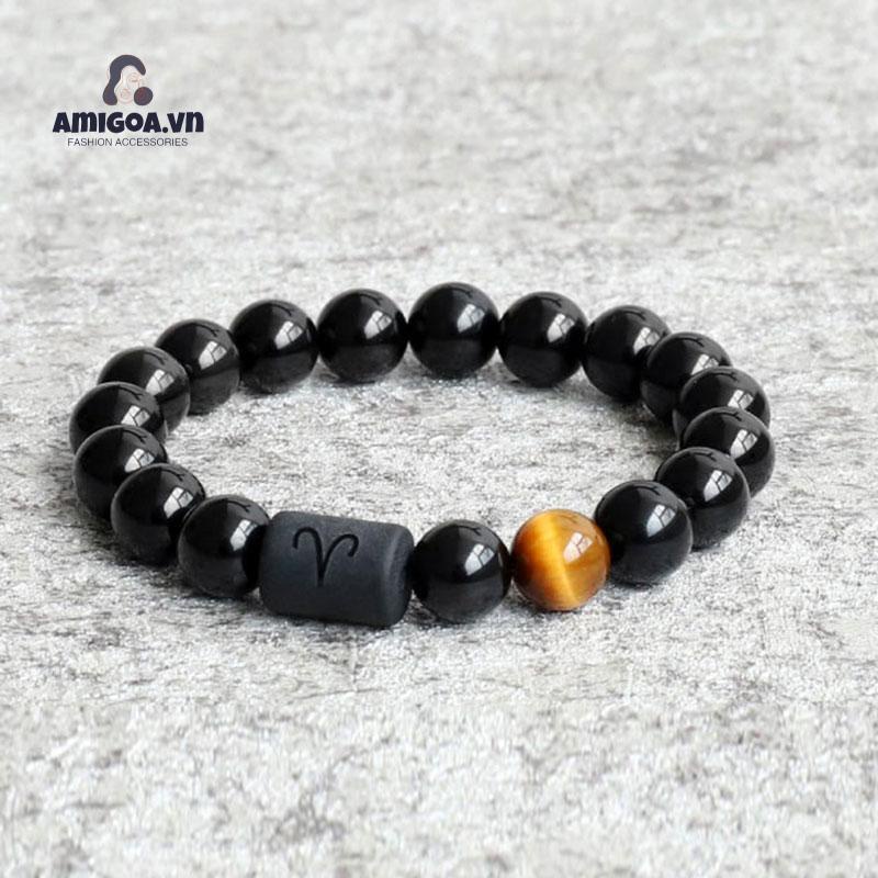 Vòng Tay Chuỗi Hạt Đá Zodiac Thời Trang Cho Cặp Đôi