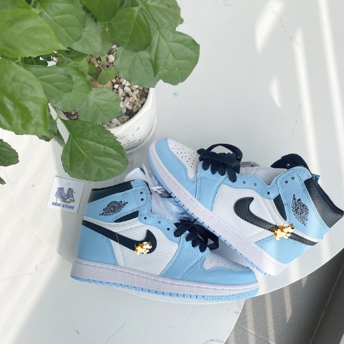 [FREESHIP] Giày Thể Thao Nam Nữ Cổ Cao, 𝘑𝘖𝘙𝘋𝘈𝘕 1 Màu Xanh Đen Trắng, Tặng Kèm Tất - Full Box, Full Bill, Full Size | BigBuy360 - bigbuy360.vn