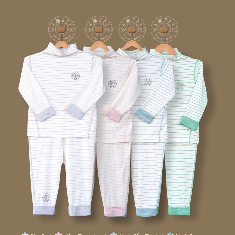 Bộ dài tay HRNEE cổ 2 phân sợi sồi Modal