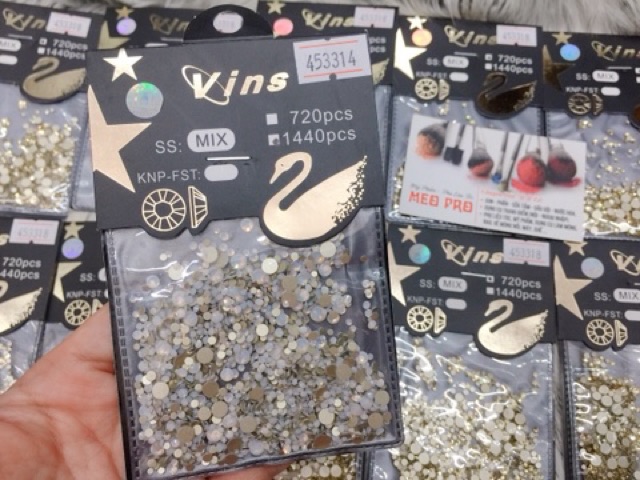 Đá gắn móng vins mix size đủ màu